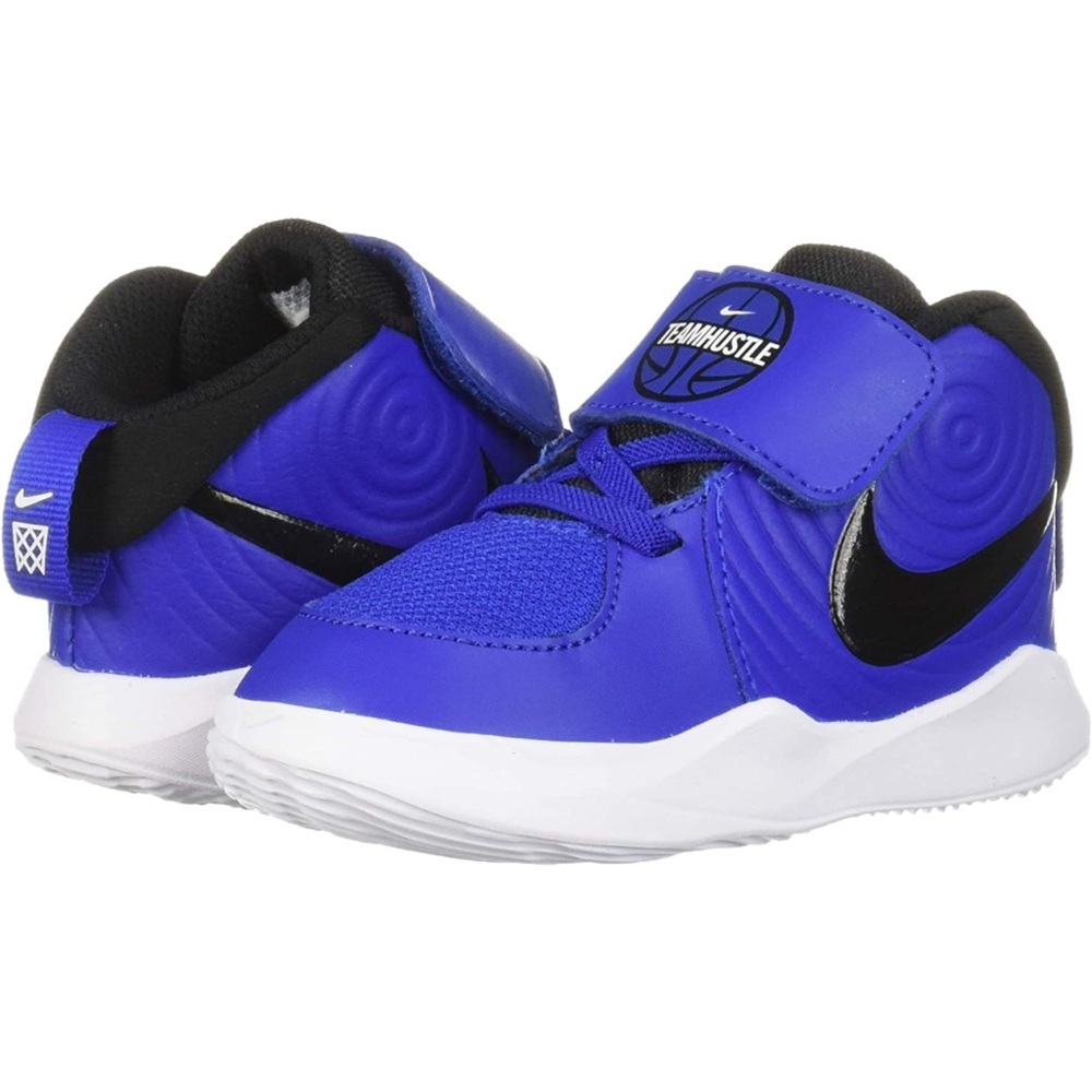 Nike Team Hustle D9 Blue White Sneakers Toddler Size 4C US Shoes # AQ4226-400